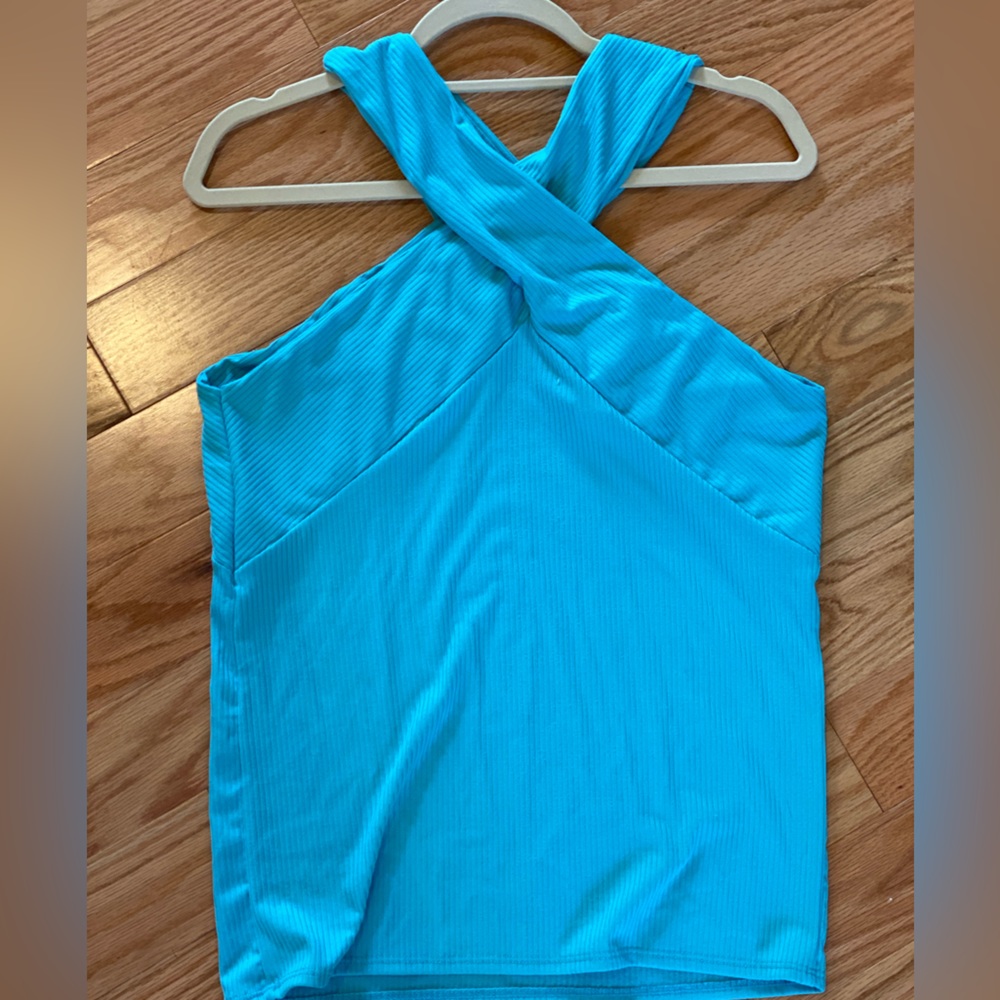 Bibi ribbed crisscross top